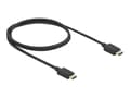 Miniatyrbilde 1 av 5: Delock - Ultra High Speed - HDMI-kabel - HDMI hann til HDMI hann - 1 m - svart - 8K-støtte