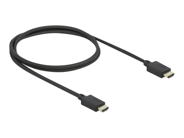Delock - Ultra High Speed - HDMI-kabel - HDMI hann til HDMI hann - 1 m - svart - 8K-støtte