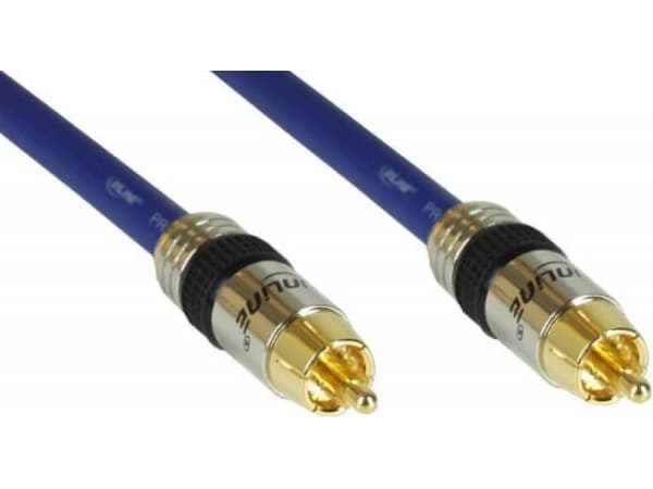 InLine 89805P, 5 m, RCA, RCA, Blå, Guld, Hane/Hane