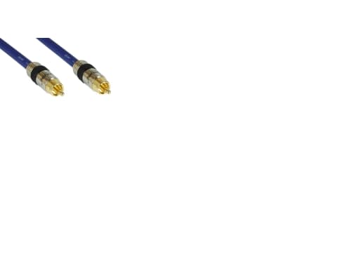 InLine 89805P, 5 m, RCA, RCA, Blå, Guld, Hane/Hane