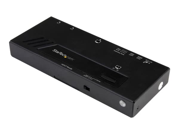 StarTech.com 2-Port HDMI Automatic Video Switch - 4K 2x1 HDMI Switch with Fast Switching, Auto-Sensing and Serial Control (VS221HD4KA) - Video/audio