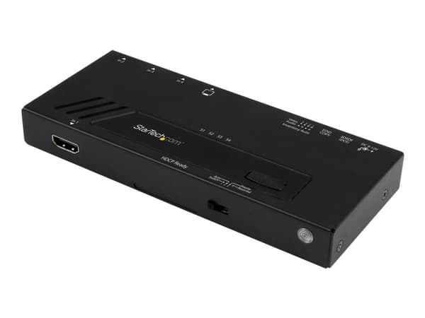 StarTech.com 4 Port HDMI Switch - 4K with Fast Switching, Auto-Sensing & Serial Control - Automatic 4x1 HDMI Video Switcher Box (VS421HD4KA) - Video/
