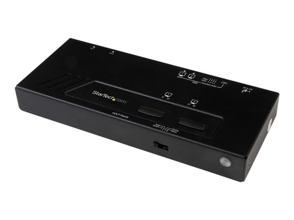 StarTech.com 2x2 HDMI-matrisswitch - 4K med snabbväxling och automatisk avkänning - Video-/ljudomkopplare - 2 x HDMI - skrivbordsmodell
