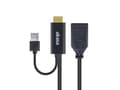 Miniatyrbild 4 av 5: Akasa HDMI zu DisplayPort Adapater Kabel - schwarz - Kabel - Digital/Display/Video, 250 m, HDMI Typ A (standard), Svart
