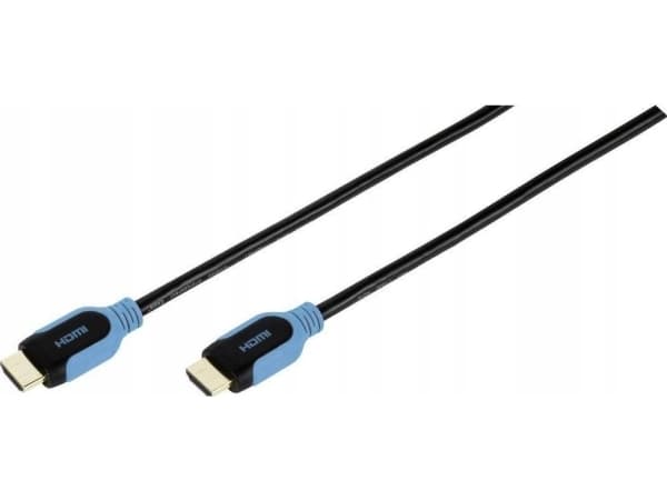 Vivanco 42956, 2,5 m, HDMI-tyyppi A (vakio), HDMI-tyyppi A (vakio), 4096 x 2160 pikseliä, 3D, Musta, Sininen