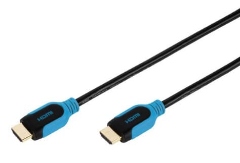 Vivanco 42956, 2,5 m, HDMI-tyyppi A (vakio), HDMI-tyyppi A (vakio), 4096 x 2160 pikseliä, 3D, Musta, Sininen