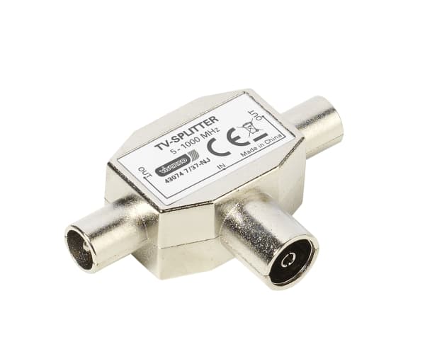 Vivanco 48/10 01TVM, F-type, F, 2x F, Hankjønn, Hunkjønn, 5 - 1000 MHz