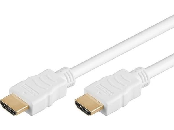 PremiumCord HDMI High Speed + Ethernet cable, gold connectors, 1.5m, white