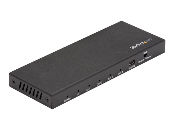 StarTech.com HDMI Splitter - 4-Port - 4K 60Hz - HDMI Splitter 1 In 4 Out - 4 Way HDMI Splitter - HDMI Port Splitter (ST124HD202) - Video/lyd-splitter