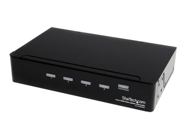 StarTech.com HDMI Splitter 1 In 4 Out - 1080p - 4 Port -Mounting Brackets - 1.3 Audio - HDMI Multi Port - HDMI Audio Splitter (ST124HDMI2) - Videospl