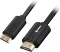 Miniatyrbilde 4 av 4: Sharkoon - HDMI-kabel med Ethernet - 19 pin mini HDMI Type C hann til HDMI hann - 1 m - skjermet - svart - 4K-støtte