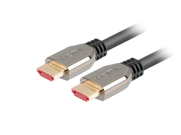 Lanberg - Ultra High Speed - HDMI-kabel - HDMI hane till HDMI hane - 1 m - svart - 5K120Hz stöd, 4K240Hz stöd, 8K60Hz stöd