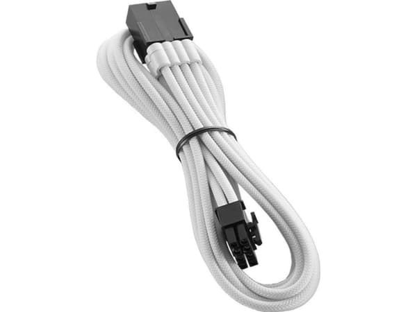 CableMod PRO Series ModMesh - Strømforlengelseskabel - 8-pins PCIe-strøm (hann) til 8-pins PCIe-strøm (hunn) - 45 cm - formstøpt - hvit