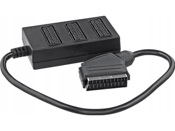 Schwaiger Scart-Verteiler 3-fach Schwarz (SCV7030533)