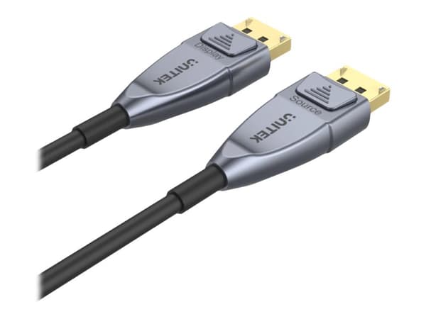 Unitek Ultrapro C1616GY - DisplayPort-kabel - DisplayPort (hane) spärrad till DisplayPort (hane) spärrad - DisplayPort 1.4 - 10 m - Active Optical Ca