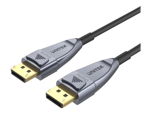 Unitek Ultrapro C1616GY - DisplayPort-kabel - DisplayPort (hane) spärrad till DisplayPort (hane) spärrad - DisplayPort 1.4 - 10 m - Active Optical Ca