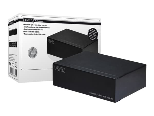 DIGITUS DS-42110 - Videosplitter - 4 x VGA - stasjonær