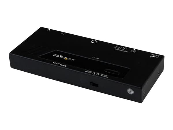 StarTech.com 2 Port HDMI Switch w/ Automatic and Priority Switching - 2 In 1 Out HDMI Selector with Automatic Priority Switching - 1080p (VS221HDQ) -