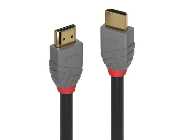 Lindy 36967 HDMI-kabel 10 m HDMI Typ A (standard) Svart, Grå