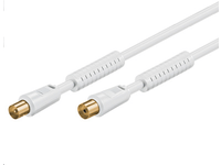 MicroConnect - Antenneforlengelseskabel hann hunn - 10 m - dobbeltskjermet koaksial - hvit