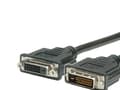 Miniatyrbild 1 av 5: Value DVI (24+1) Dual Link M/F 5 m, 5 m, DVI-D, DVI-D, Hankoppling, Honkoppling, Svart