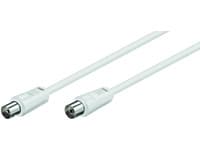 MicroConnect - Antennkabel - IEC-kontakt hane till IEC-kontakt hona - 5 m - dubbelt skärmad koaxial - vit