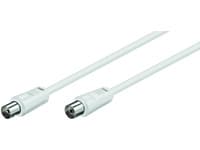 MicroConnect - Antennkabel - IEC-kontakt hane till IEC-kontakt hona - 5 m - dubbelt skärmad koaxial - vit