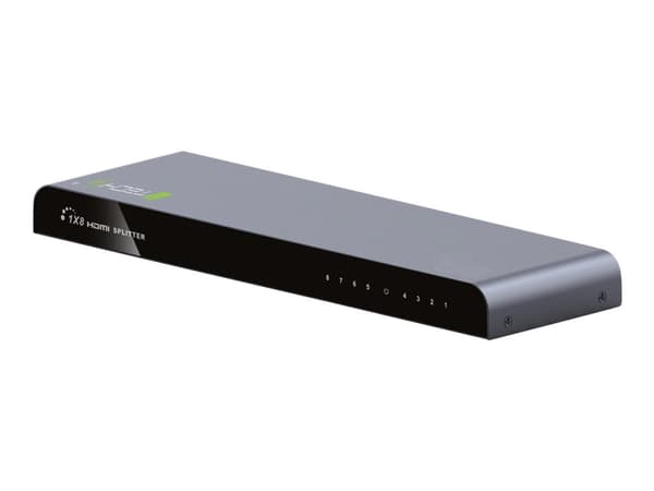 TECHly Splitter HDMI 2.0 4K UHD 3D 8-way - Video/lyd-splitter - 8 x HDMI - veggmonterbar