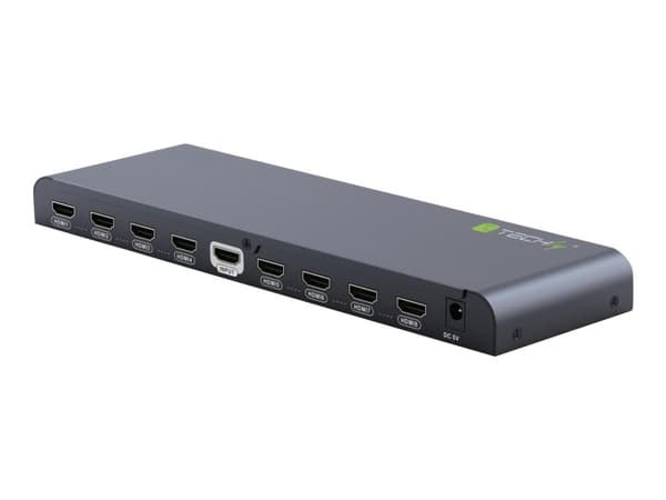 TECHly Splitter HDMI 2.0 4K UHD 3D 8-way - Video/lyd-splitter - 8 x HDMI - veggmonterbar