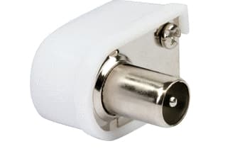 Schwaiger WST10 532, Koax, Hankjønn, 90°, Hvit