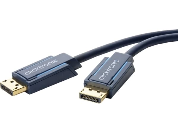 ClickTronic 20m Displayport m/m, 20 m, DisplayPort, DisplayPort, Blå, Gull, 10,8 Gbit/s