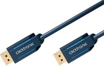 ClickTronic 20m Displayport m/m, 20 m, DisplayPort, DisplayPort, Blå, Gull, 10,8 Gbit/s
