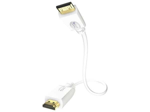 Inakustik 0042323, 3 m, HDMI Type C (Mini), HDMI Type A (Standard), 3840 x 2160 piksler, 3D, Sølv