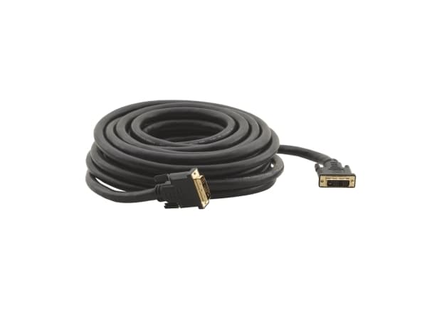 Kramer C-DM/DM/XL Series - DVI-kabel - enkeltlenke - DVI-D (hann) til DVI-D (hann) - 7.6 m - tommelskruer - svart