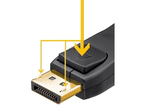 Goobay 49960, 3 m, DisplayPort, DisplayPort, Hankjønn, Hankjønn, Sort