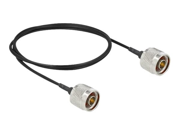 Delock - Antennekabel - N-kontakt plugg til N-kontakt plugg - 1 m - koaksial - svart