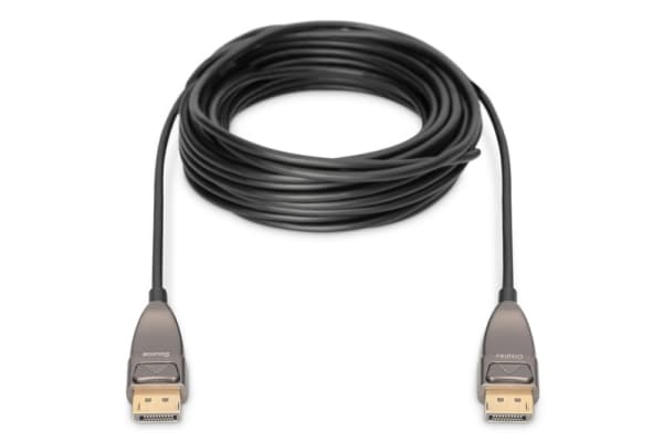 DIGITUS - DisplayPort-kabel - DisplayPort (hane) till DisplayPort (hane) - DisplayPort 1.4 - 10 m - Active Optical Cable (AOC), FEC, 8K60 Hz (7680 x