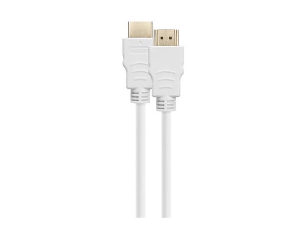 DELTACO HU-30A - Ultra High Speed - HDMI-kabel - HDMI hann til HDMI hann - 3 m - hvit - 4K 120 Hz støtte, 8K 60Hz støtte