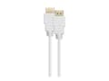 Miniatyrbilde 5 av 5: DELTACO HU-30A - Ultra High Speed - HDMI-kabel - HDMI hann til HDMI hann - 3 m - hvit - 4K 120 Hz støtte, 8K 60Hz støtte