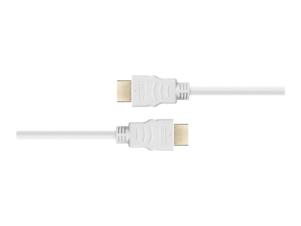 DELTACO HU-20A - Ultra High Speed - HDMI-kabel - HDMI hane till HDMI hane - 2 m - vit - 4K120Hz stöd, 8K60Hz stöd