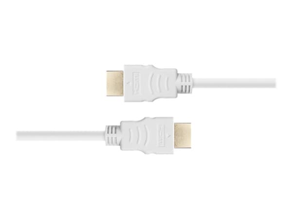 DELTACO - Ultra High Speed - HDMI-kabel - HDMI hann til HDMI hann - 3 m - hvit - 4K 120 Hz støtte, 8K 60Hz støtte