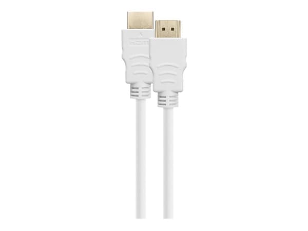 DELTACO - Ultra High Speed - HDMI-kabel - HDMI hann til HDMI hann - 3 m - hvit - 4K 120 Hz støtte, 8K 60Hz støtte