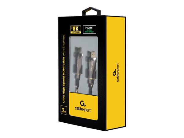Gembird CCBP-HDMI8K-3M, 3 m, HDMI-tyyppi A (vakio), HDMI-tyyppi A (vakio), 48 Gbit/s, Musta