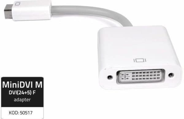 Qoltec - DVI-adapter - mini-DVI (hann) til DVI-I (hunn) - 17 cm