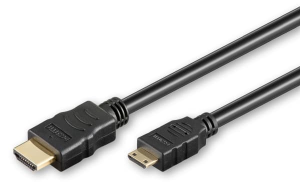 MicroConnect - High Speed - HDMI-kabel med Ethernet - 19 pin mini HDMI Type C hann til HDMI hann - 5 m - svart - 4 K 60 Hz (4096 x 2160) støtte