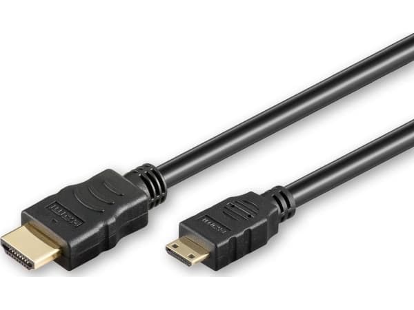 MicroConnect - High Speed - HDMI-kabel med Ethernet - 19 pin mini HDMI Type C hann til HDMI hann - 5 m - svart - 4 K 60 Hz (4096 x 2160) støtte