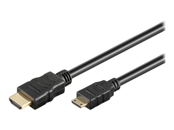 MicroConnect - High Speed - HDMI-kabel med Ethernet - 19 pin mini HDMI Type C hann til HDMI hann - 5 m - svart - 4 K 60 Hz (4096 x 2160) støtte