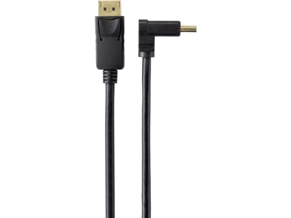 Renkforce DisplayPort Tilslutningskabel DisplayPort-stik, DisplayPort-stik 1.50 m Sort SP-9163732 forgyldte stik Displayport-kabel