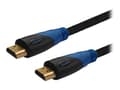 Miniatyrbild 1 av 5: SAVIO CL-49 - HDMI-kabel med Ethernet - HDMI hane till HDMI hane - 5 m - skärmad - svart, blå - stöd för 4K