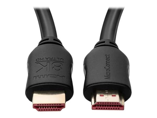 MicroConnect - HDMI-kabel med Ethernet - HDMI hann til HDMI hann - 5 m - svart - støtte for Dolby TrueHD, 8K 60Hz støtte
